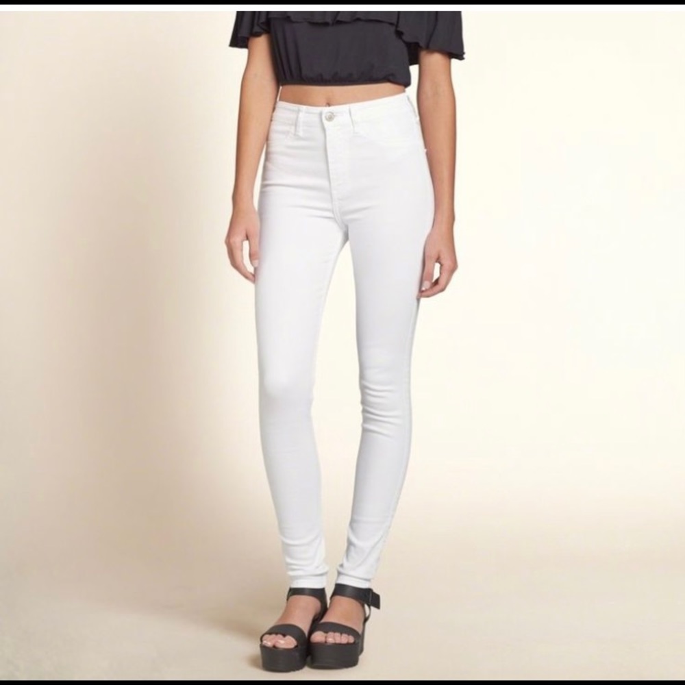 Hollister Skinny Highwaist White Jeans